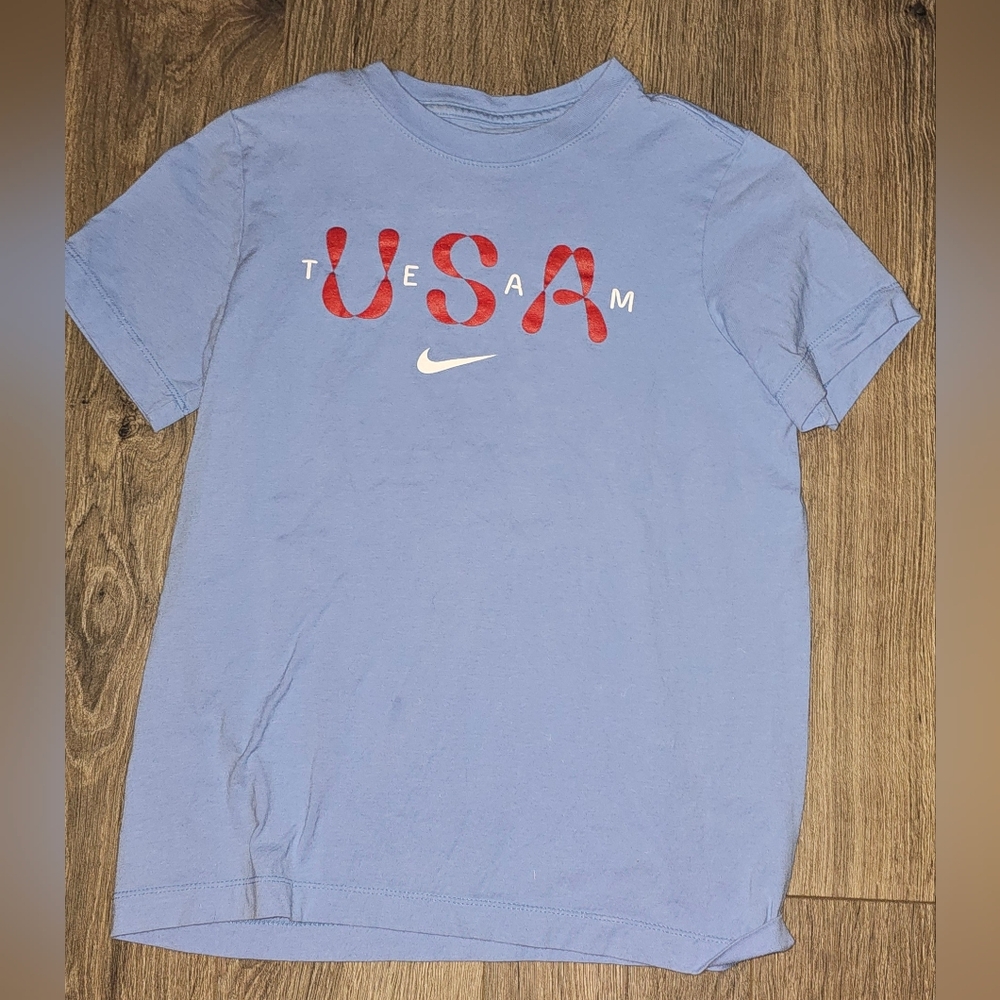 Nike Girl's Light Blue USA Cotton Tee